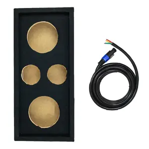 Q Power Car Audio Subwoofer Enclosure Box for 10 Inch Mids and 3 Inch Tweeters