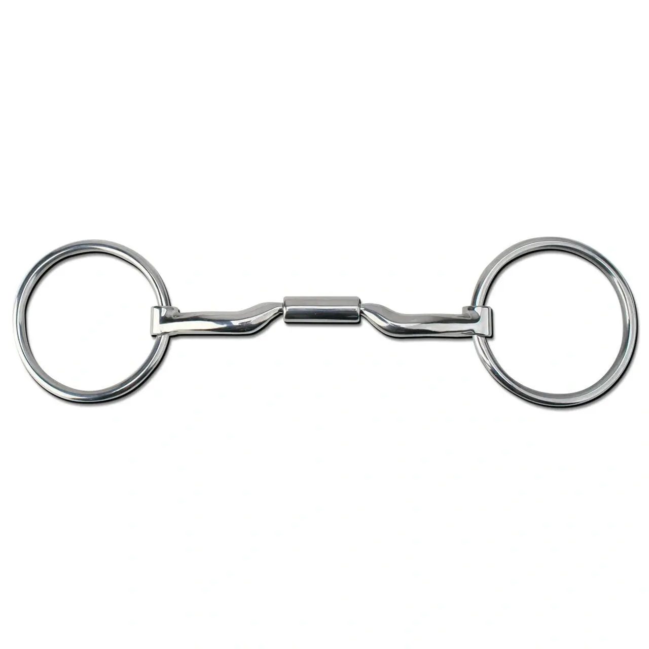 Myler MB 04 Loose Ring Comfort Snaffle Bit - Level 2, 5 1/4" Mouth Low Port, Stainless Steel & Copper Inlay, Dressage Legal