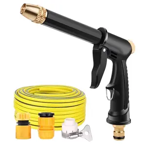 【FathersDayGift】High Pressure Car Wash Water Gun Kit, Long Nozzle Sprayer with 3m Hose & 3 Connectors, Powerful Jet Nozzle for Home Car Washing, Pet Cleaning Tool,Patio Cleaning & Garden Watering