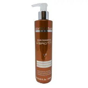 Abril et Nature Keratin Bain Shampoo 250ml - Repairs Damaged Hair, Eliminates Frizz & Static, Enhances Softness & Shine
