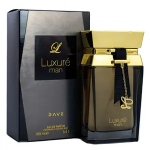 Rave Luxure Man Eau de Parfum Spray, 3.4 oz (100ml) Single Item Woody Aromatic Men's Fragrance with Black Pepper, Green Apple & Jasmine Notes