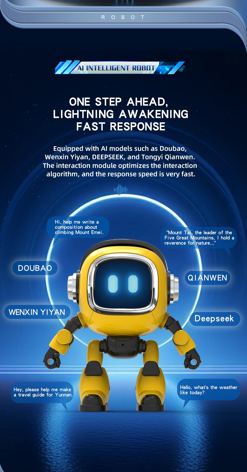 AI intelligent robot - intelligent voice companionship | A new type of children's artificial intelligence dialogue early education toy, loved by both boys and girls.