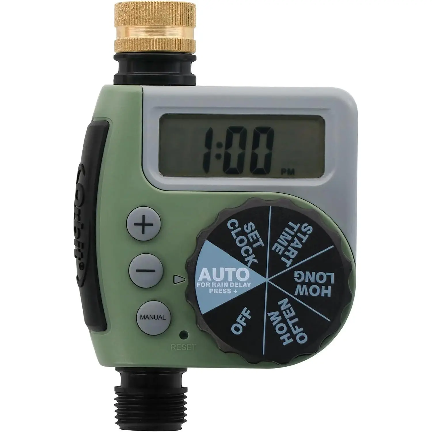 Orbit One Outlet Single-Dial Hose Faucet Timer - Easy Programmable - For Garden Watering System - LCD Hose Timer with Adjustable Watering Schedule - 62056
