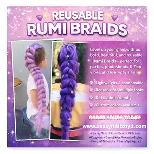 Kpop Rumi Reusable Braids For Birthday Party or Cosplay - Perfect for K-Pop Hair Party Looks