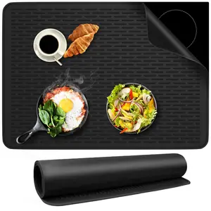 Silicone Stove Cover, Electric Stove Protector, Heat Resistant Mat, Kitchen Counter Protector, Cooktop Cover Mat, Stovetop Protector Sheet, Large Drying Mat, Flat Range Cover, Multi Purpose Kitchen Mat, Countertop Shield.