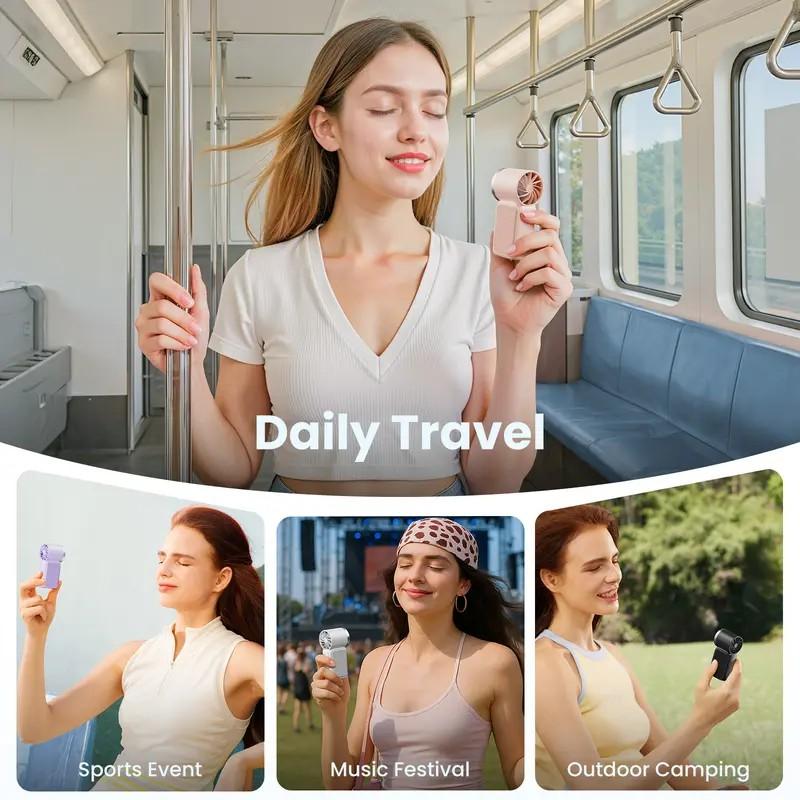 [3000mAh | 100-Speed] Vayu Super Mini turbo Fan for World Cup Travel, Makeup Drying & Hot Flashes