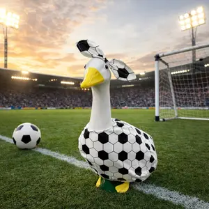 2pcs World Cup Porch Goose Statue Costume, 2026 Football Style Outdoor Goose Dress, Fun Clothing for Yard Garden Porch, Fits 23 Inch Statue, Garden Accessories