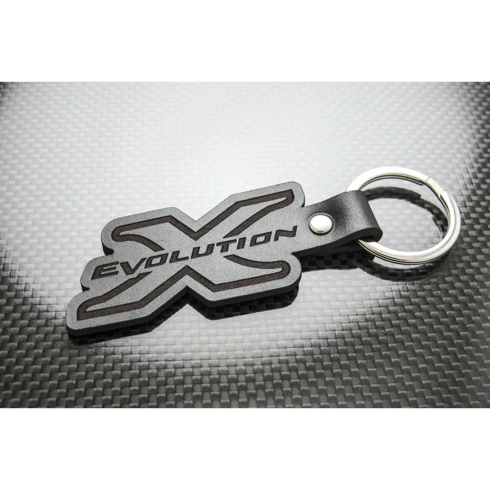 Leather Keychain for Mitsubishi Lancer Evo X