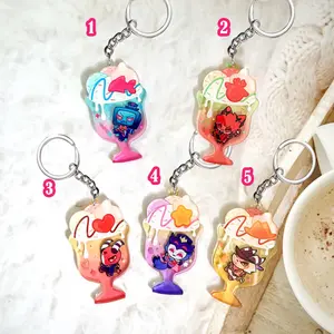Helluva Boss & Hazbin Hotel : Acrylic Keychains Ice Cream Float