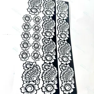 Henna Stencils Complete Set Palm Feet Fingers Design for Temporary Henna Tattoos, Single Item