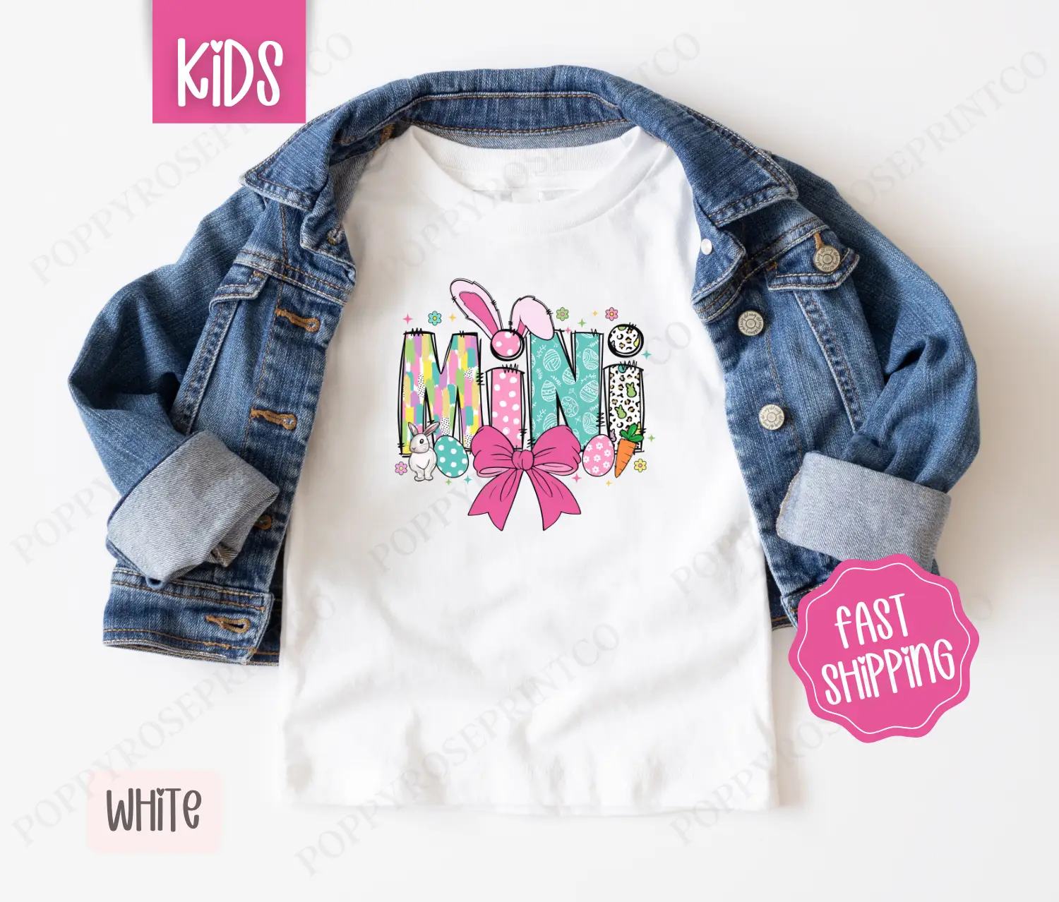 Easter Mini Kids Shirt - Easter Children's Tshirt - Cute Youth Tee Gildan