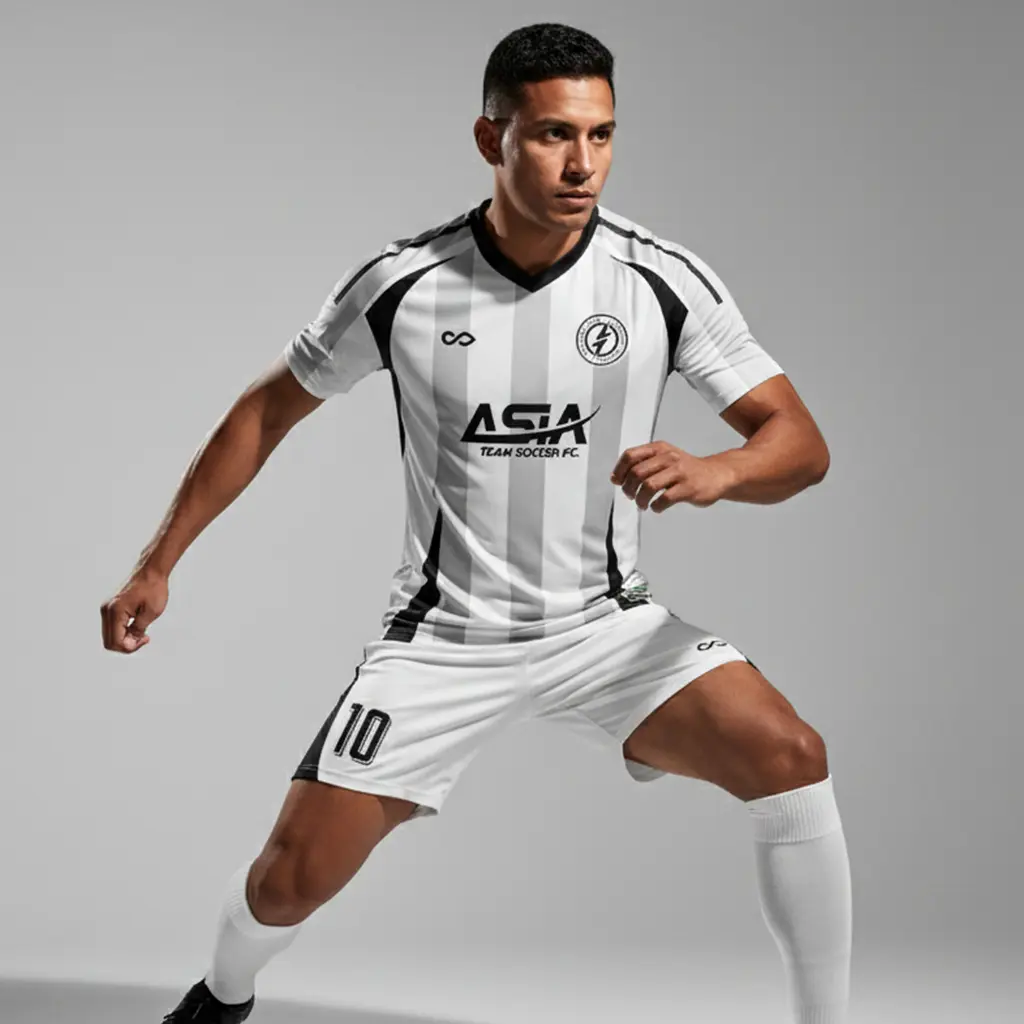 CIKERS Custom Required！Vertical Ridge Series Custom Soccer Jersey Sublimation Personalized Soccer Team Jersey, Custom Soccer Shirts Uniform with Name, Number, Team Badge, Gifts for Soccer Lovers