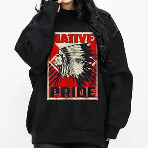 Native Pride Hoodie Unisex Loose Fit Cotton Menswear Casual Streetwear True to Size 040106