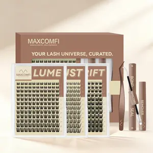 Maxcomfi DD Curl Cluster 2.0 Multi-Pack | Natural Layered Lash Clusters | 3 Styles in one link Natural / Medium / Volume Lashes Clusters Waterproof Cryproof  Longlasting Party Mother Gifts SummerVibes