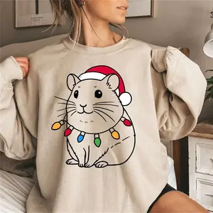 Christmas Hamster Sweatshirt, Hamster Lover Gift, Hamster Mom Sweater, Hamster Owner Gift | Holiday Animal Sweater