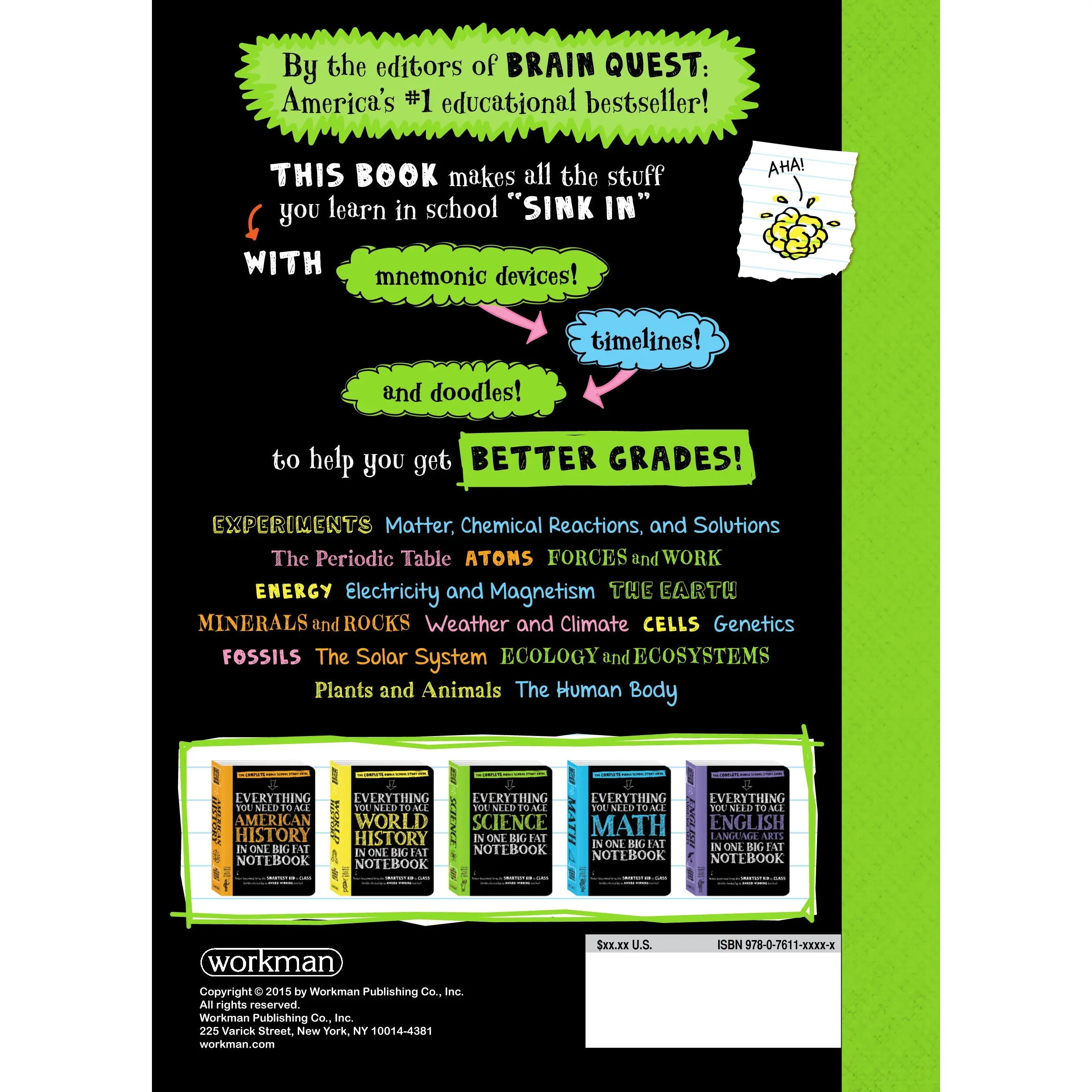 Everything You Need to Ace Science in One Big Fat Notebook by Workman Publishing, Sharon Madanes, Editors of Brain Quest, Michael Geisen [Paperback Book]