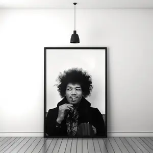 Jimi Hendrix Portrait Poster - Vintage Poster