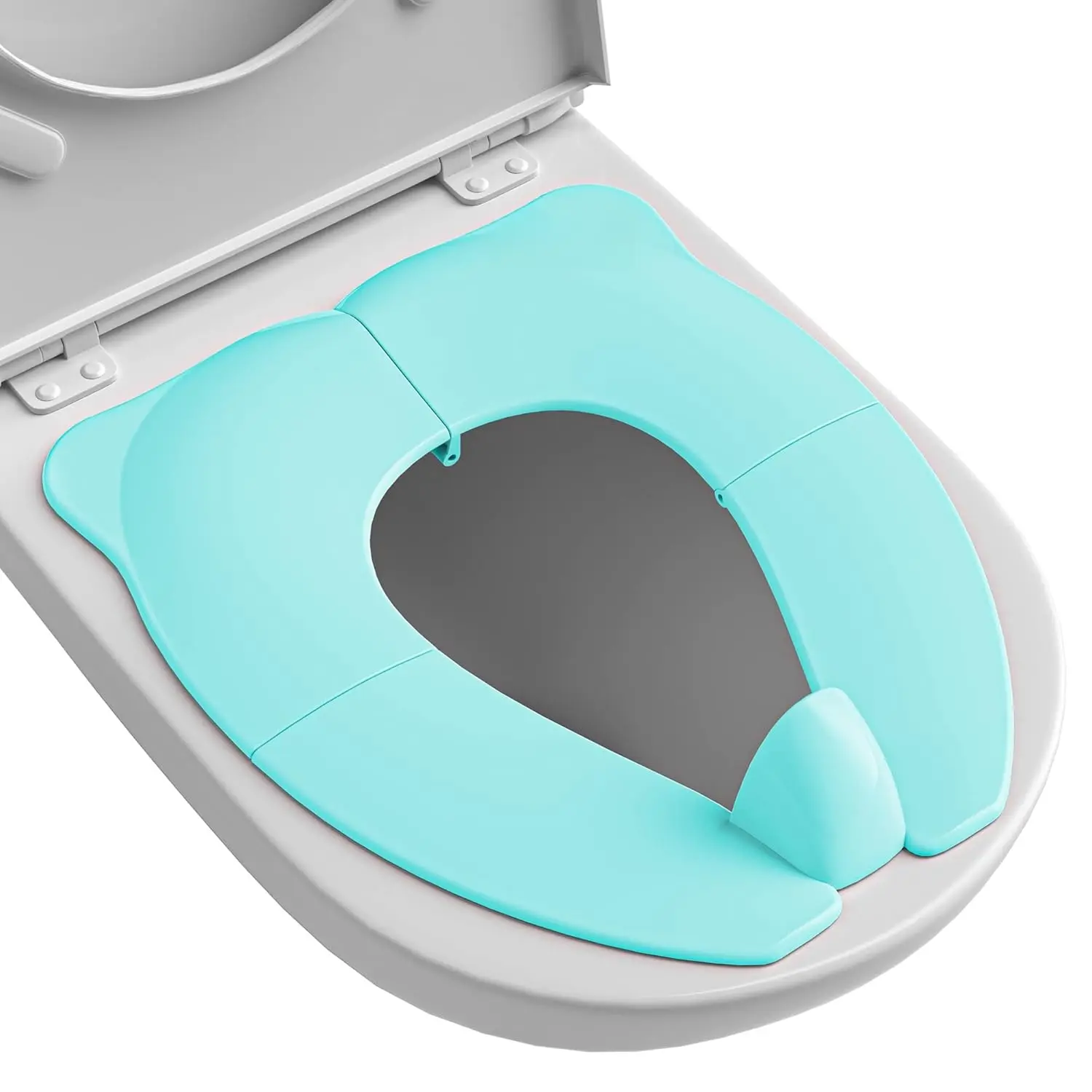Travel Potty Seat for  & , Portable Potty Seat with Storage Bag, Foldable Potty Seat for  Travel, Non-Slip Potty  Toilet Seat Cover wth Splash Guard (Aqua Green)