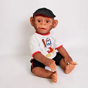22inch Reborn Monkey Baby Doll Full Body Vinyl Neborn Baby Dolls That Look Real Monkey Reborn Doll Toys