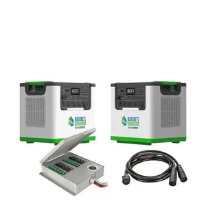 Nature's Generator Lithium 3600 240V + Transfer Switch,2x Lithium 3600 + Combiner + 12 Circuit Power Transfer Switch