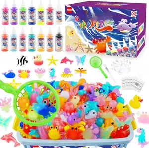 Magic Water Elf Toy Kit, Crafts for Kids Ages 4-8, Squishy Maker Set with 14 Magic Gels, 12 Shape Molds, Aqua Fairy, Magic Water Elf, Children's DIY Magic Water Gel Kit, Magic Elf Water Toy for Kids