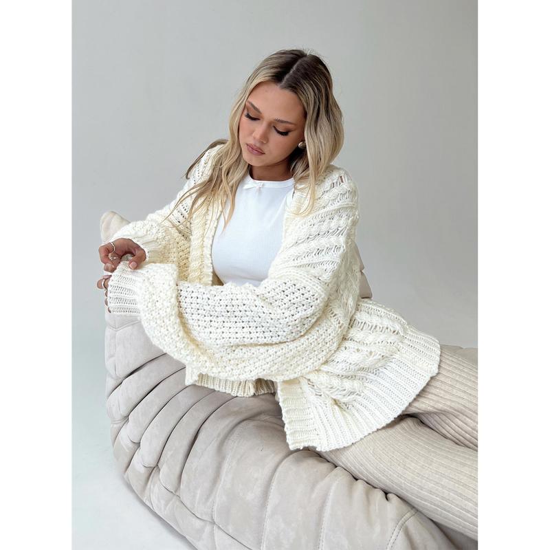 Abner Cable Cardigan Cream
