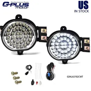 Fit For 2002-2009 Dodge Ram 1500/2500/3500 White Full LED Fog Lights Left+Right