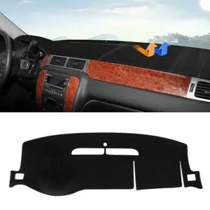 Motorbymotor Dashboard Cover Mat for 2007-2014 Chevrolet Tahoe Suburban/GMC Yukon XL&2007-2013 Chevy Avalanche Silverado 1500 2500 3500 LTZ/GMC Sierra SLT Denali Accessories Upgrade Velvet Dash Cover