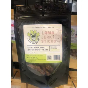 Lamb Sticks - All Natural Single Ingredient Dog & Puppy Jerky Treats - 2 oz. Pouch