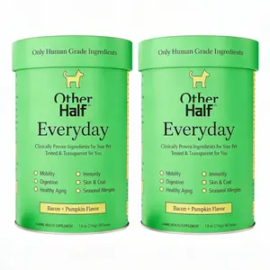 Other Half Everyday Clean Dog Multivitamin Supplement 45 Active Ingredients for Hip Joint Gut Immune Skin Allergy Support Bacon Pumpkin Flavor 60 Scoops All Seasons