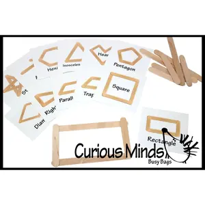 LAST CHANCE - LIMITED STOCK - Making Shapes with Popsicle Sticks - Pattern Matching
