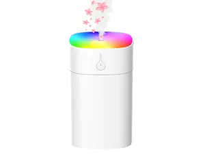 Portable Mini Humidifiers for Bedroom, 400ml Aroma Diffuser for Home Personal Desktop Plant Humidifier Indoor Fragrance Aroma Diffuser with 2 Modes, Night Light and Auto-Off Small Diffuser for Car