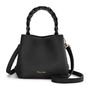 MilanChiva Mini Bucket Handbag with Removable Shoulder Strap Stylish Functional Crossbody Bag for Everyday Use Compact Chic Design