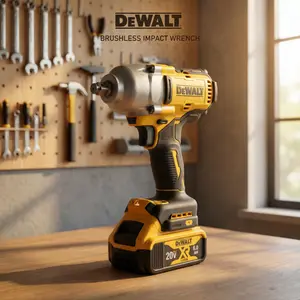 DEWALT 1/2-in High Torque Brushless Cordless Impact Wrench, 20V Motor, Hog Ring Anvil, Bare Machine with Battery Charger (DEWALT Power Tool),summervibes
