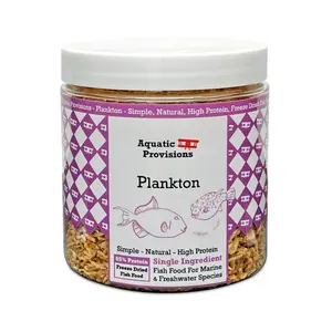 Plankton, Freeze Dried Natural Fish Food - High Protein, Single Ingredient Feed - For Freshwater & Saltwater Aquariums