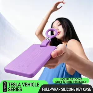 Tesla Key Card Holder for Model Y/model 3/model X, Silicone Full Protection Case, 25-26 Edition, Tesla Car Accessory