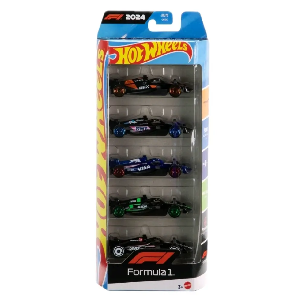 Hot Wheels Oracle Die-Cast Vehicles 5-Pack, Diecast Collectible Racing Car Model Set, Metal Toys for Entertainment Enthusiasts, Model Cars