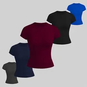 NVWA Mother's Day Gifts,Women's Casual Sports T-Shirt, designed specifically for yoga, fitness, and running workouts. Features high elasticity, moisture-wicking, sweat-absorbing, and waist-cinching short sleeves. Gym workout T-shirt.