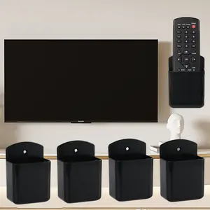 4 Pack Remote Control Brackets Wall Mounted, TV Controller Bracket, Self-adhesive Remote Control Bracket, Home Office Wall Pen Bracket Storage Accessories