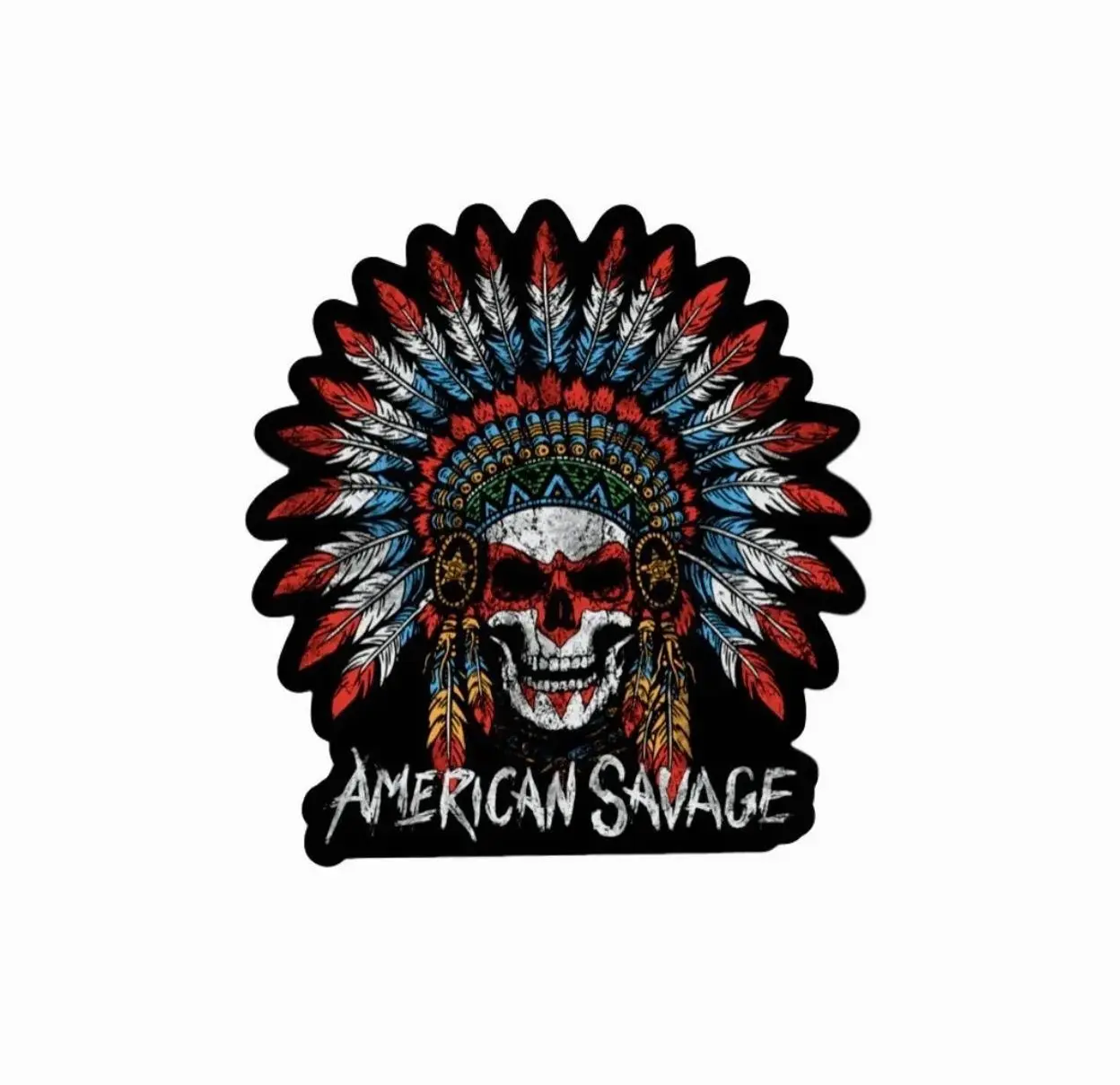 American Savage Sticker, Laptop Water Bottle Decal Sticker