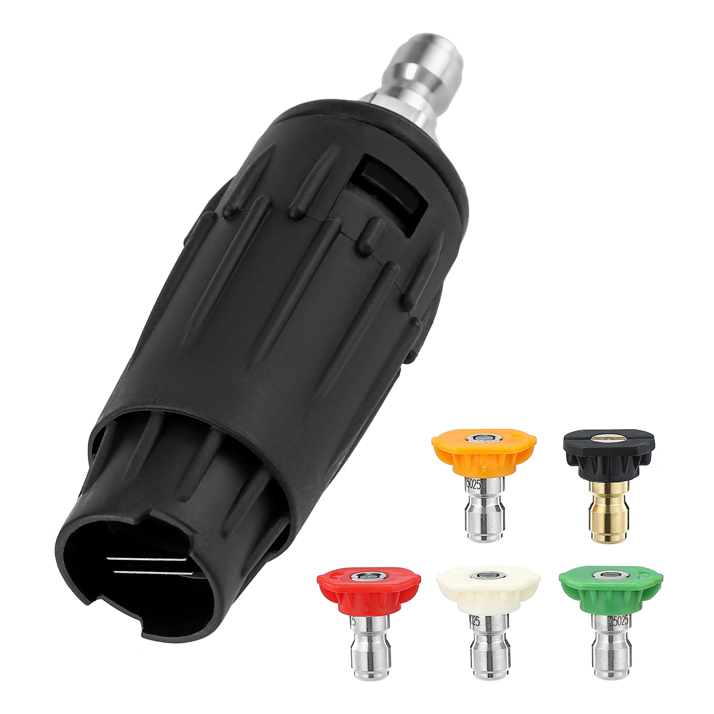 JOEJET 3000 PSI High Power Pressure Washer Tips, 5 Adjustable 1/4-Inch Quick Connect Spray Nozzles, Easy-Attach High-Pressure Cleaning Accessory, Adjustable Nozzles, High Power Nozzles