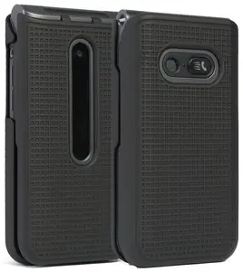 Case for LG Classic Flip, Nakedcellphone Protective Snap-On Slim Hard Shell Cover [Grid Texture] for LG Classic Flip Phone L125DL