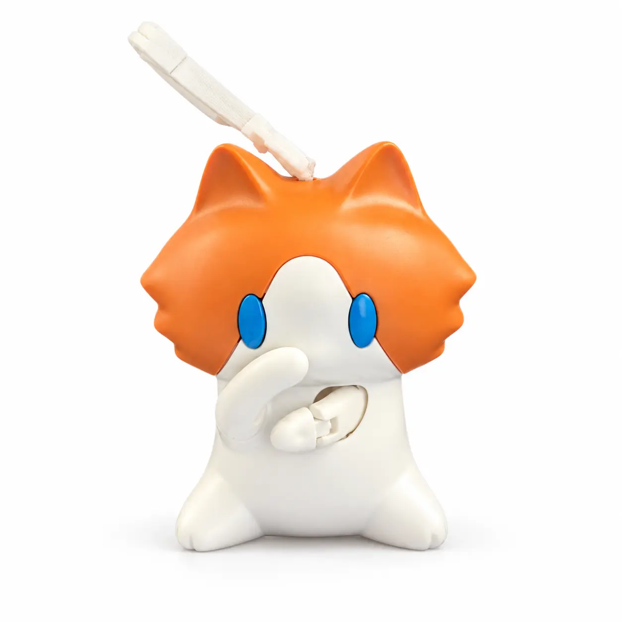 Cute Orange Cat Pull-and-Swing Keychain Toy, Interactive Moving Bag Charm and Backpack Pendant