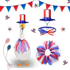 Independence Day Porch Goose Costume Set, 23-Inch Goose Holiday Decoration Kit, Festive Outdoor Decorations for Celebrations, Party Decor