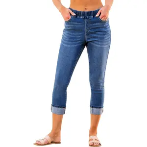 women's jeans Pull On Jeans for Women High Waisted Skinny Pants Trendy Stretch Denim Cropped Jeans Crop Jeggings Capris 2025