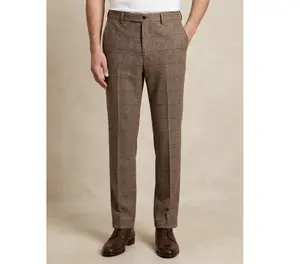 Men's Dress Pants Tweed Plaid Classic Fashion Casual Business Suit Pants