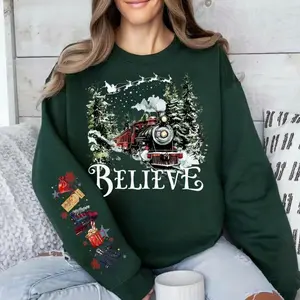 Polar Express Shirt, Christmas Gift Tee, Believe Christmas Sweatshirt, Merry Christmas Sweater, All Aboard Polar Express Hoodie, Holiday Movie Merch, Cozy Xmas Pullover, Festive Winter Outfit for Women & Men