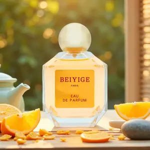 Citrus Perfume for Women 100ml Orange Bottle Top Notes Orange Lemon Middle Notes Tea Base Notes Ambergris Fresh Floral Scent Summer Energetic Fragrance