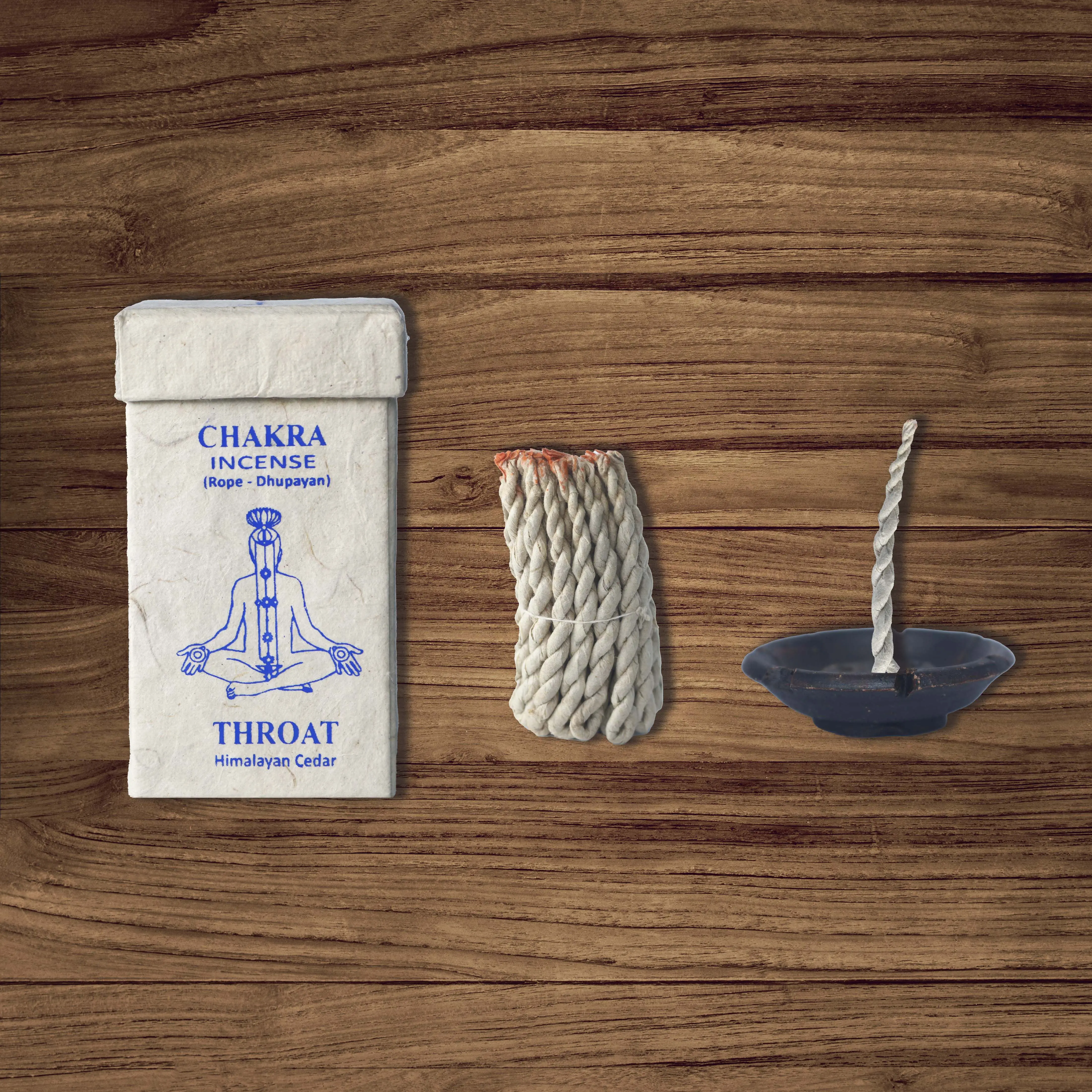 Chakra Throat Himalayan Cedar Rope Incense-Pack of 35 Rope