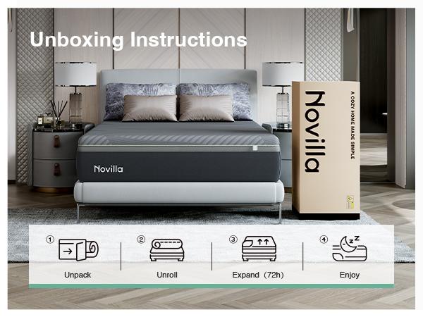 Novilla AiryFlow Memory Foam Mattress- Cool Night & Spinal Alignment, Pressure Relief & Motion Isolation, Green Tea-Infused, CertiPUR-US Certified, Medium Firm Novilla AiryFlow Memory Foam Mattress- Cool Night & Spinal Alignment, Pressure Relief & Motion Isolation, Green Tea-Infused, CertiPUR-US Certified, Medium Firm